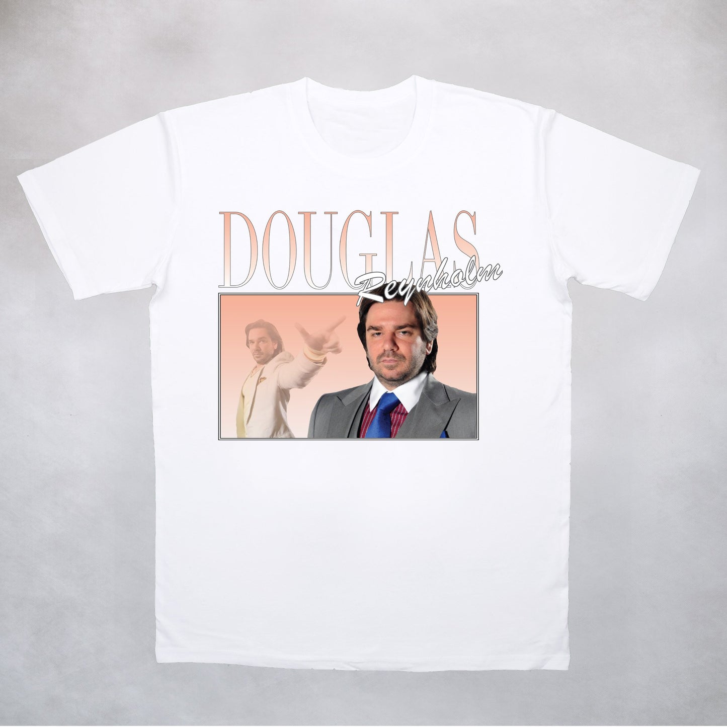 Classy Duds Short Sleeve T-Shirts S / White / Standard Douglas Reynholm Commemorative Classic Classic Tee