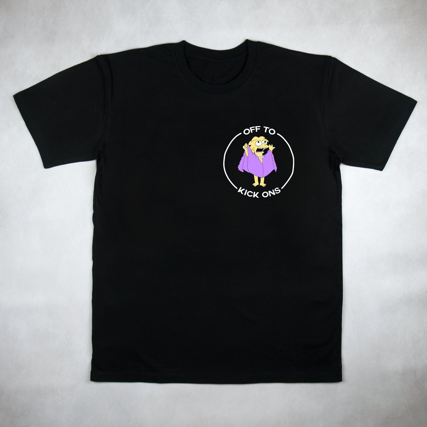 Classy Duds Short Sleeve T-Shirts S / White / Standard Off To Kickons Two Tee