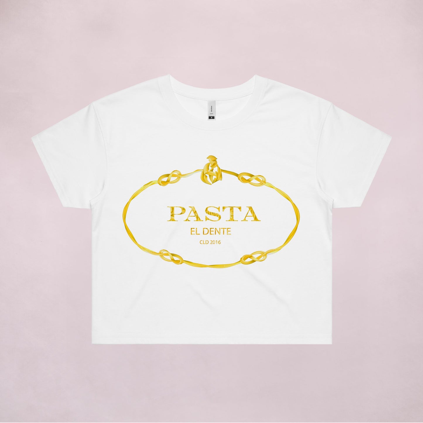 Ogo Merch Crop Tees White / Extra Small Pasta Crop Tee