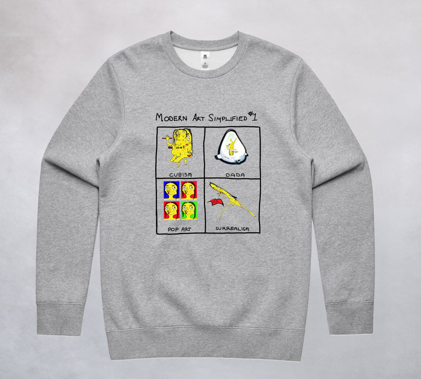 Ogo Merch Jumpers Grey Marle / Extra Small Modern Art Simplified Jumper