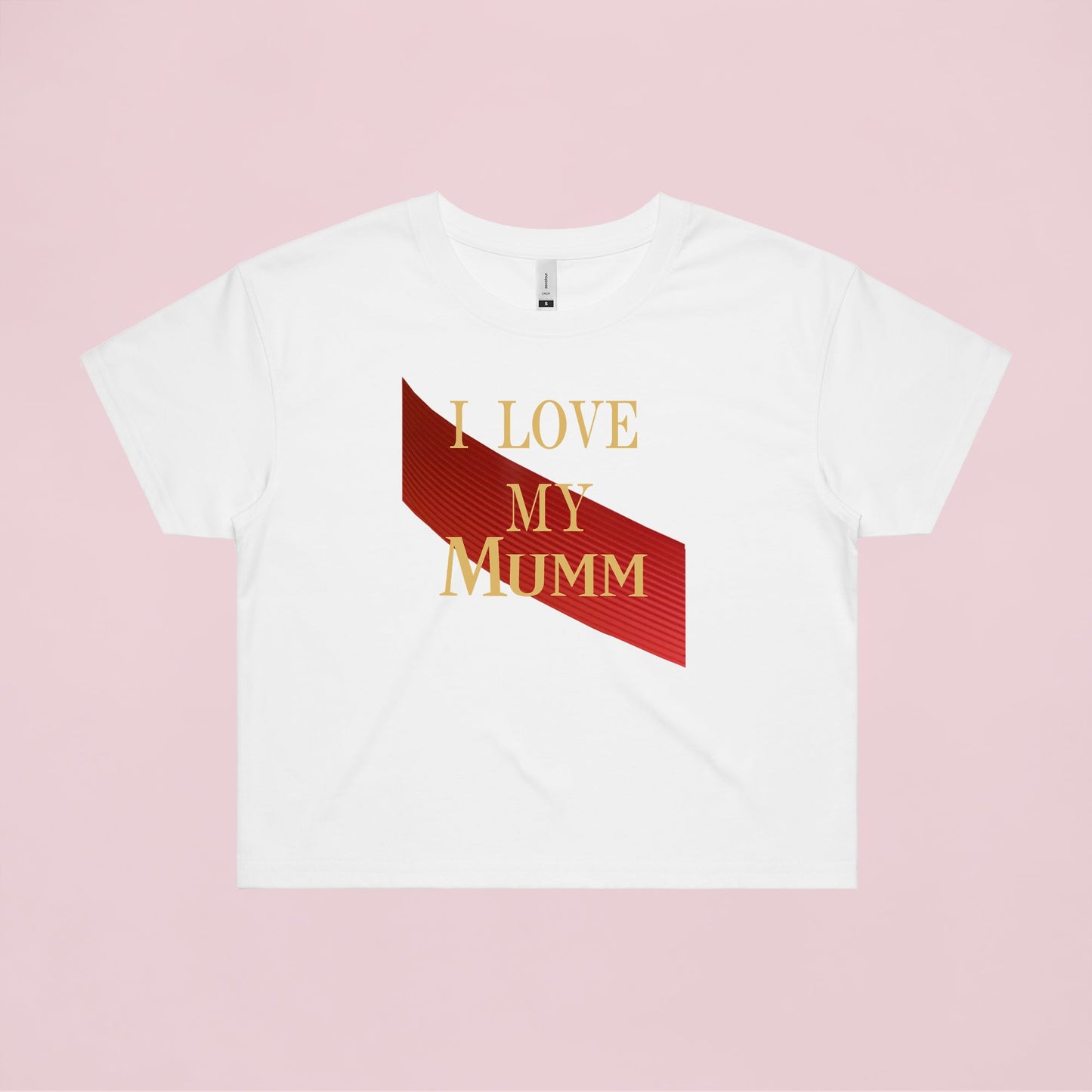 Ogo Merch Shirts & Tops White / Extra Small I Love My Mumm Crop Tee
