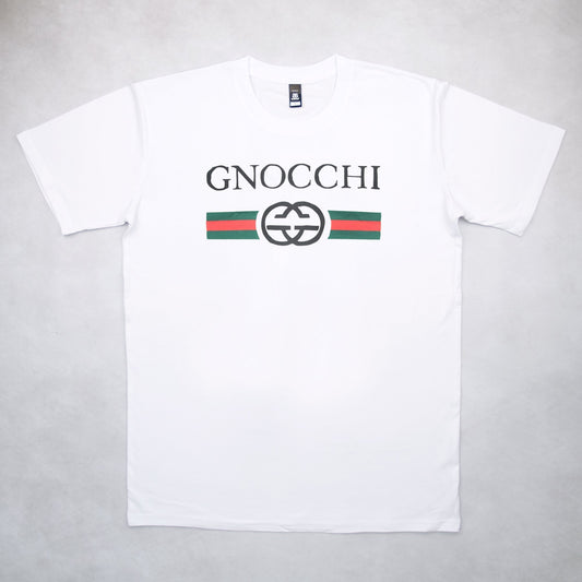 Classy Duds Short Sleeve T-Shirts Gnocchi Vintage White Tee