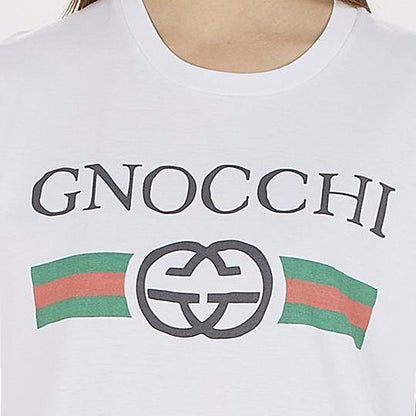 Classy Duds Short Sleeve T-Shirts Gnocchi Vintage White Tee
