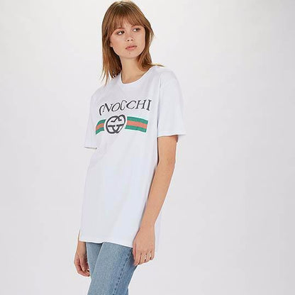 Classy Duds Short Sleeve T-Shirts Gnocchi Vintage White Tee