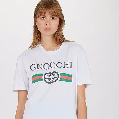 Classy Duds Short Sleeve T-Shirts Gnocchi Vintage White Tee