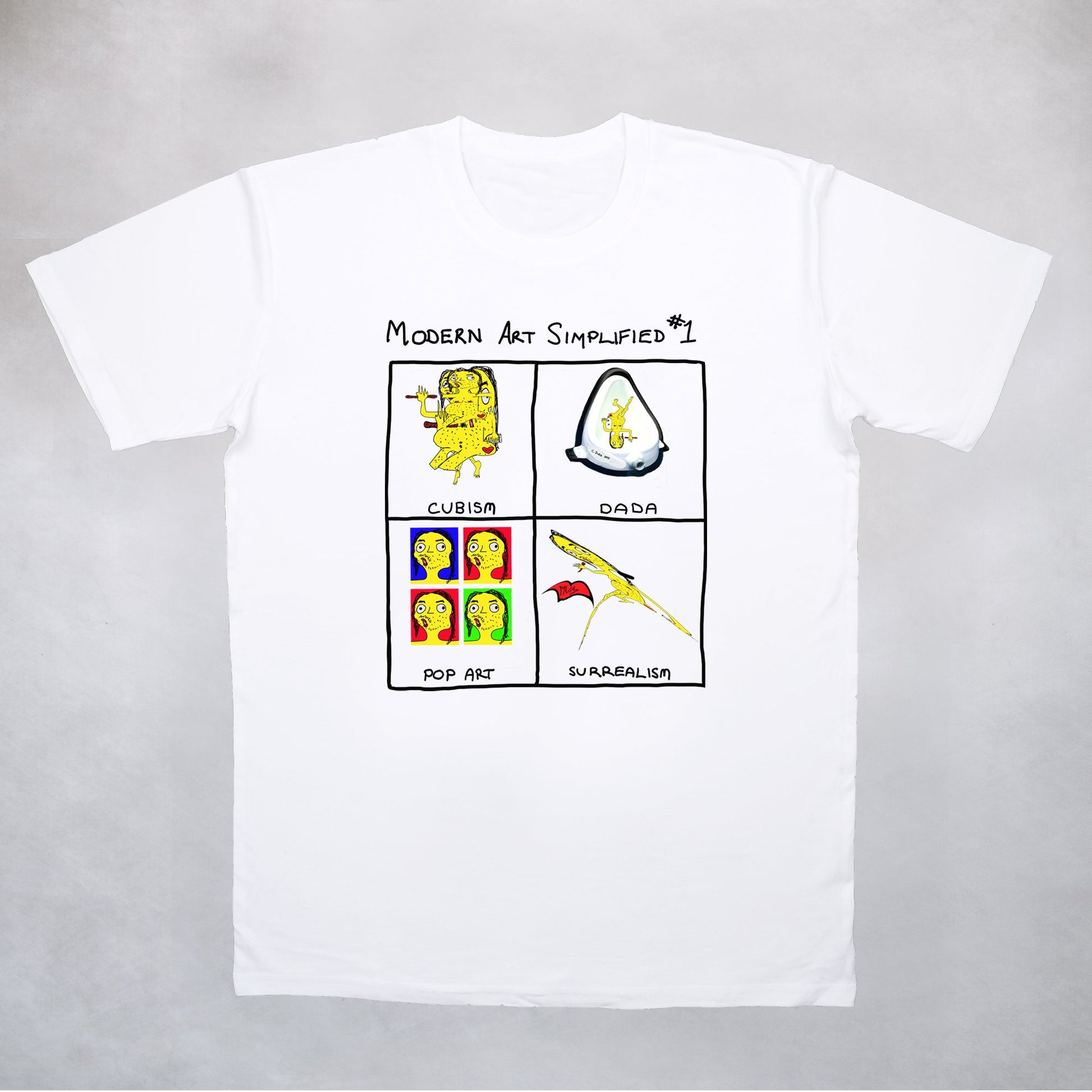 Classy Duds Short Sleeve T-Shirts Modern Art Simplified Tee