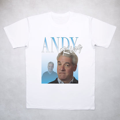 Classy Duds Short Sleeve T-Shirts S / White / Standard Andy King Commemorative Classic Tee