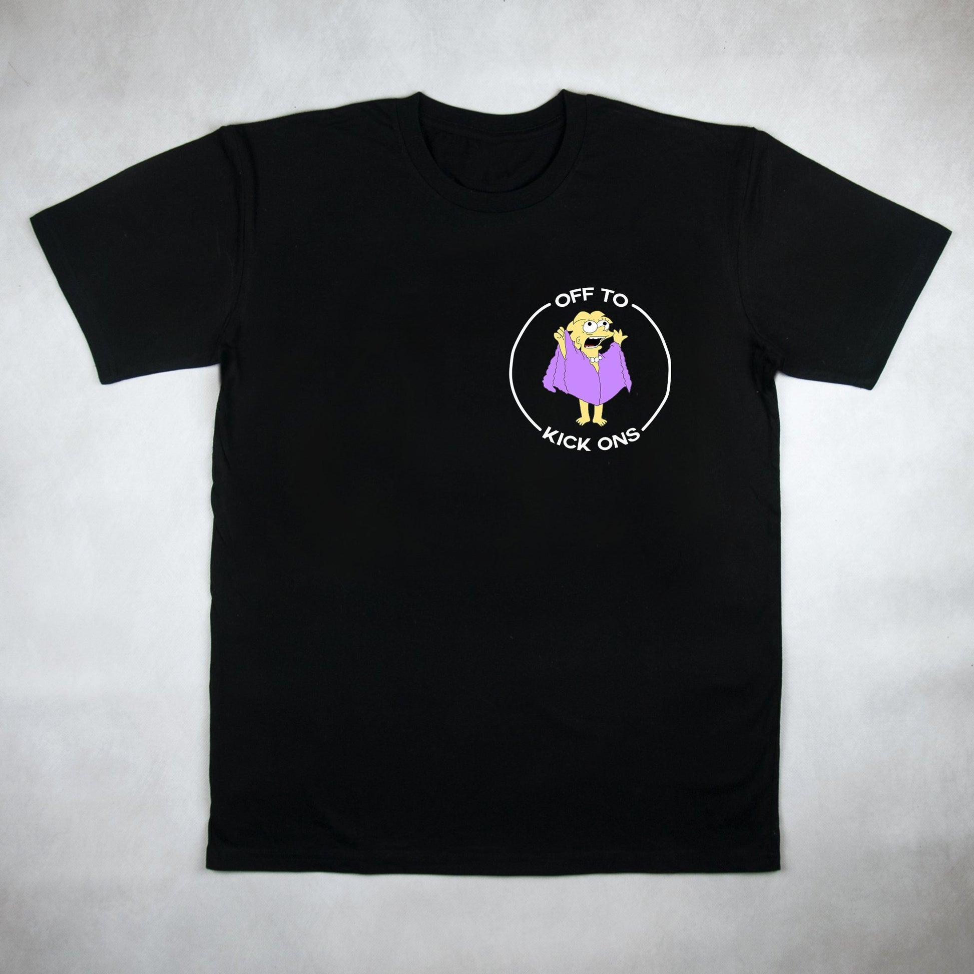 Classy Duds Short Sleeve T-Shirts S / White / Standard Off To Kickons Two Tee