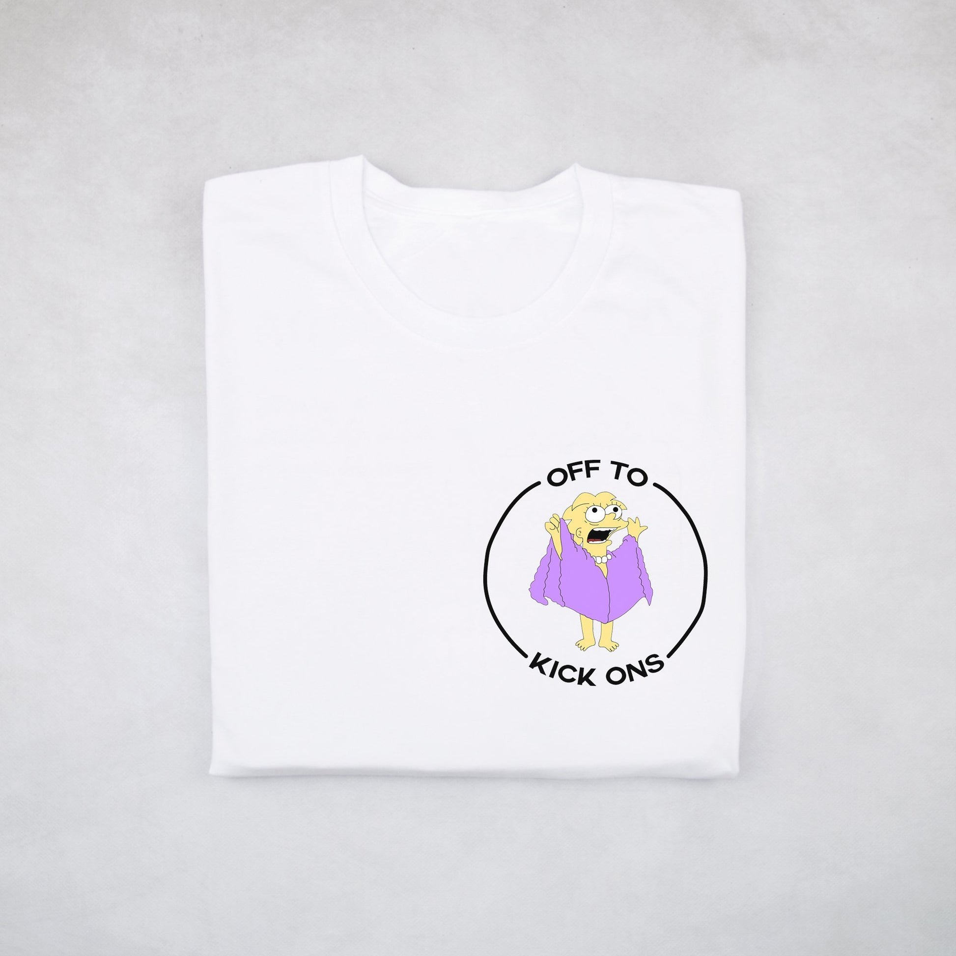 Classy Duds Short Sleeve T-Shirts S / White / Standard Off To Kickons Two Tee