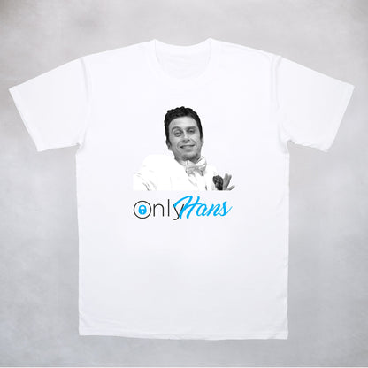 Classy Duds Short Sleeve T-Shirts S / White / Standard Only Hans Tee