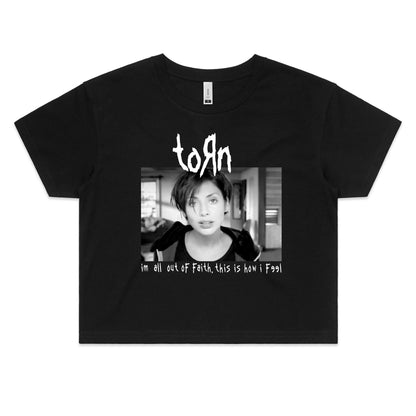 Ogo Merch Black / Extra Small Torn - Crop Tee