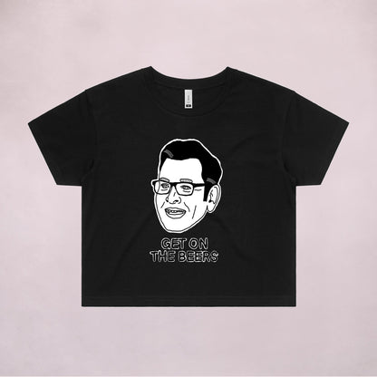 Ogo Merch Crop Tees Black / Extra Small Get On The Beers Crop Tee