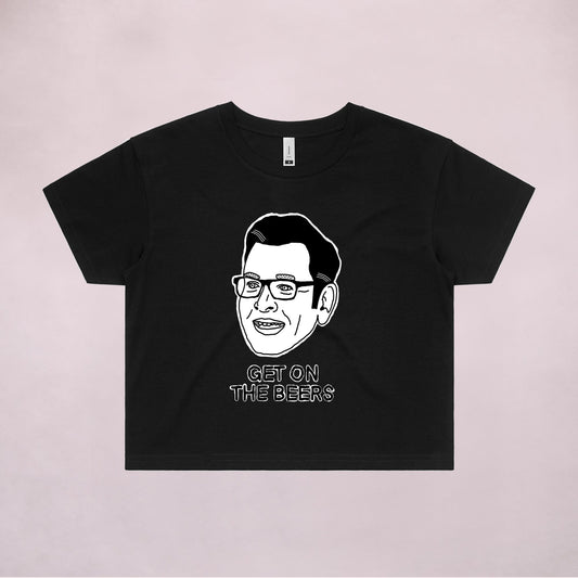 Ogo Merch Crop Tees Black / Extra Small Get On The Beers Crop Tee