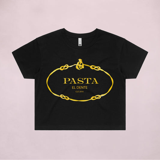 Ogo Merch Crop Tees Black / Extra Small Pasta Crop Tee
