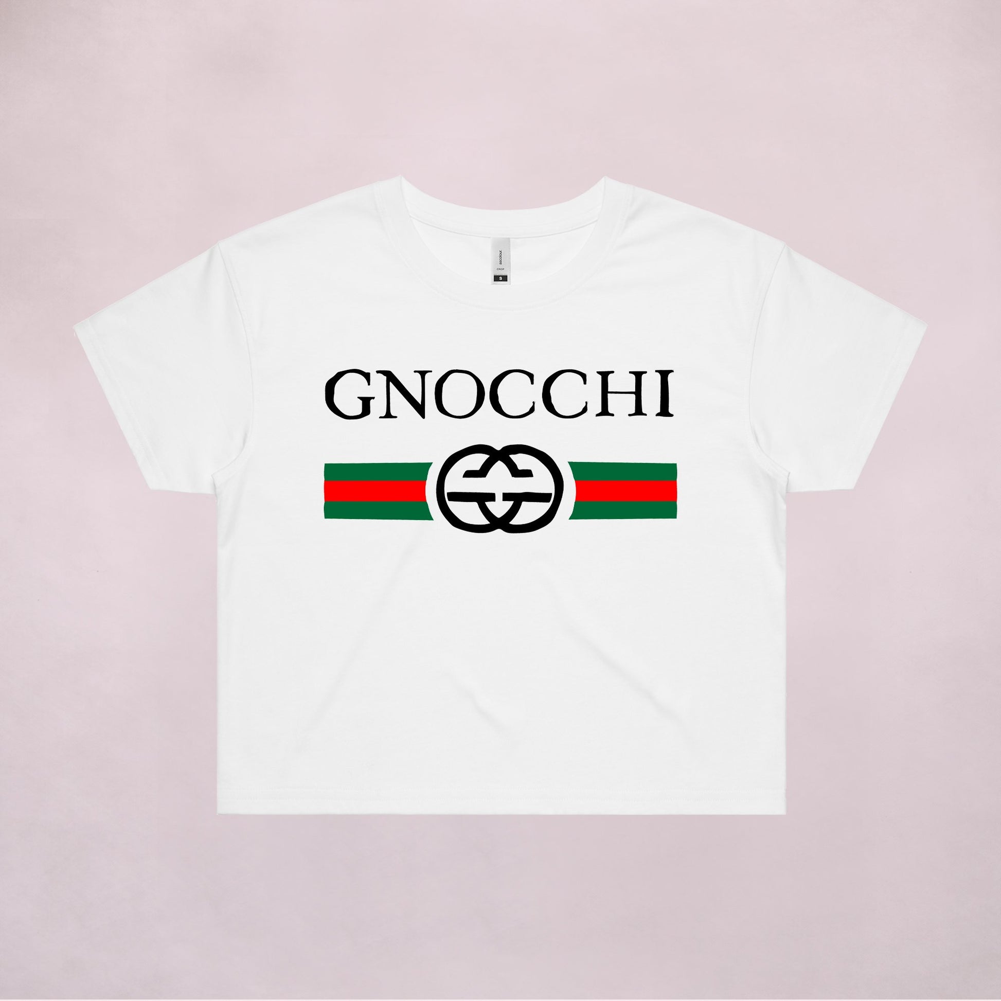 Ogo Merch Crop Tees White / Extra Small Gnocchi Vintage White Crop Tee
