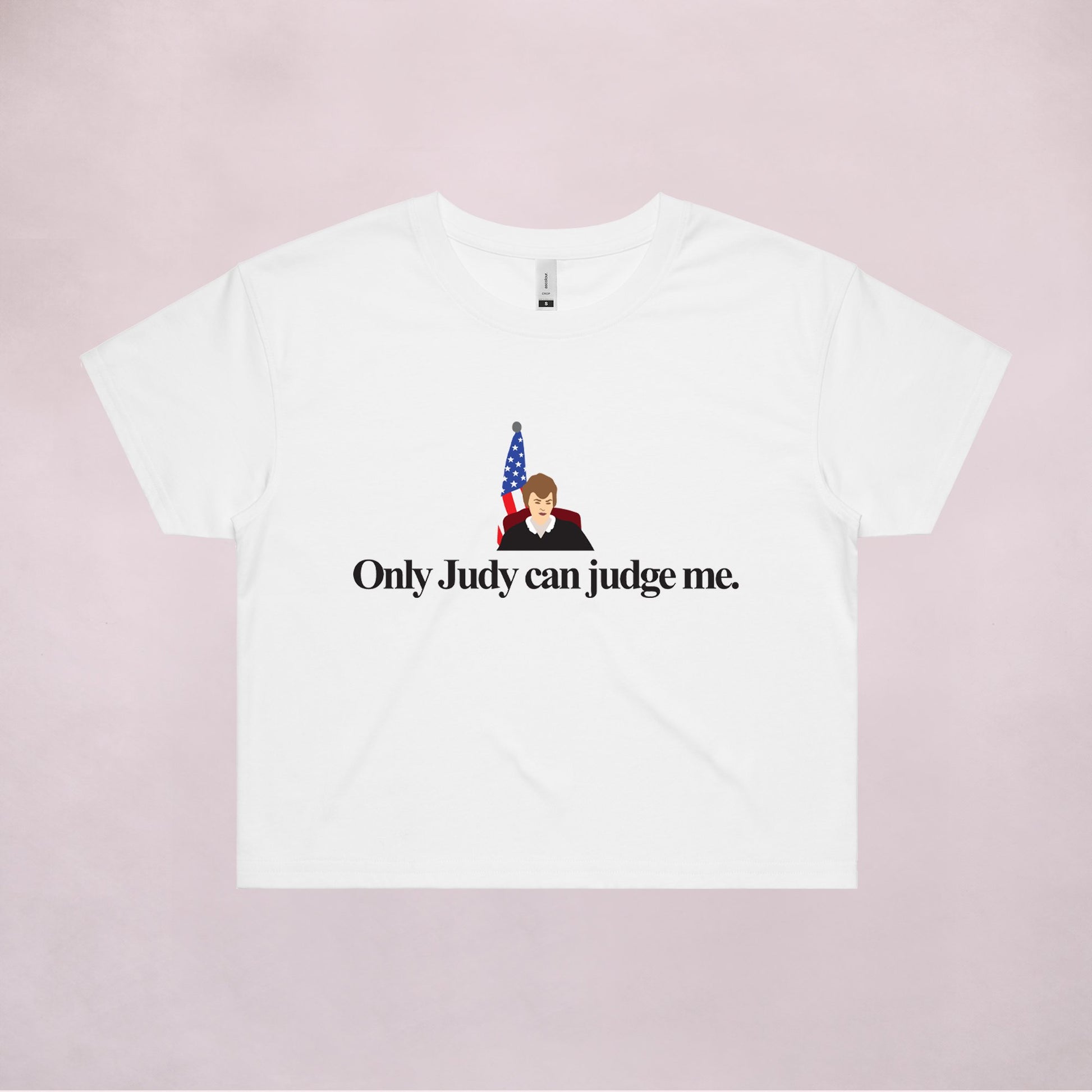 Ogo Merch Crop Tees White / Extra Small Only Judy Can Judge Me White Crop Tee