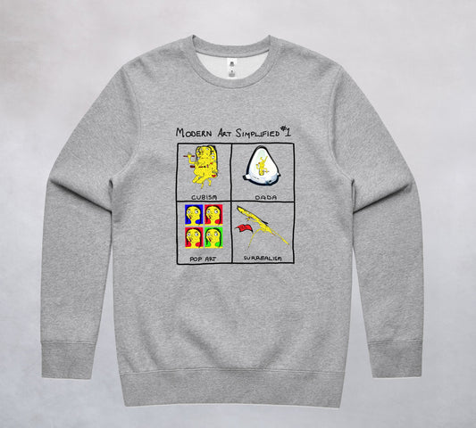 Ogo Merch Jumpers Grey Marle / Extra Small Modern Art Simplified Jumper
