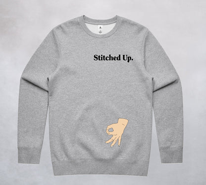 Ogo Merch Jumpers Grey Marle / Extra Small Stitched Up Jumper